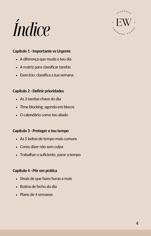 E-Book "Guia de produtividade - Mãos cheias, mente leve"