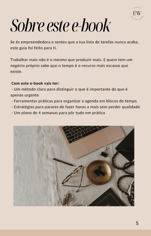 E-Book "Guia de produtividade - Mãos cheias, mente leve"